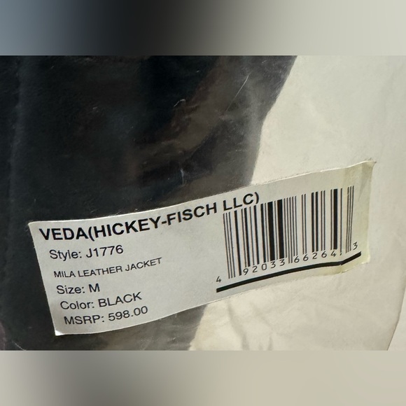 NWOT Lini Mila Genuine Leather Jacket (Size: M) - Picture 4 of 6